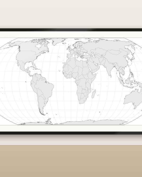Equal Earth leere Weltkarte Vorlage